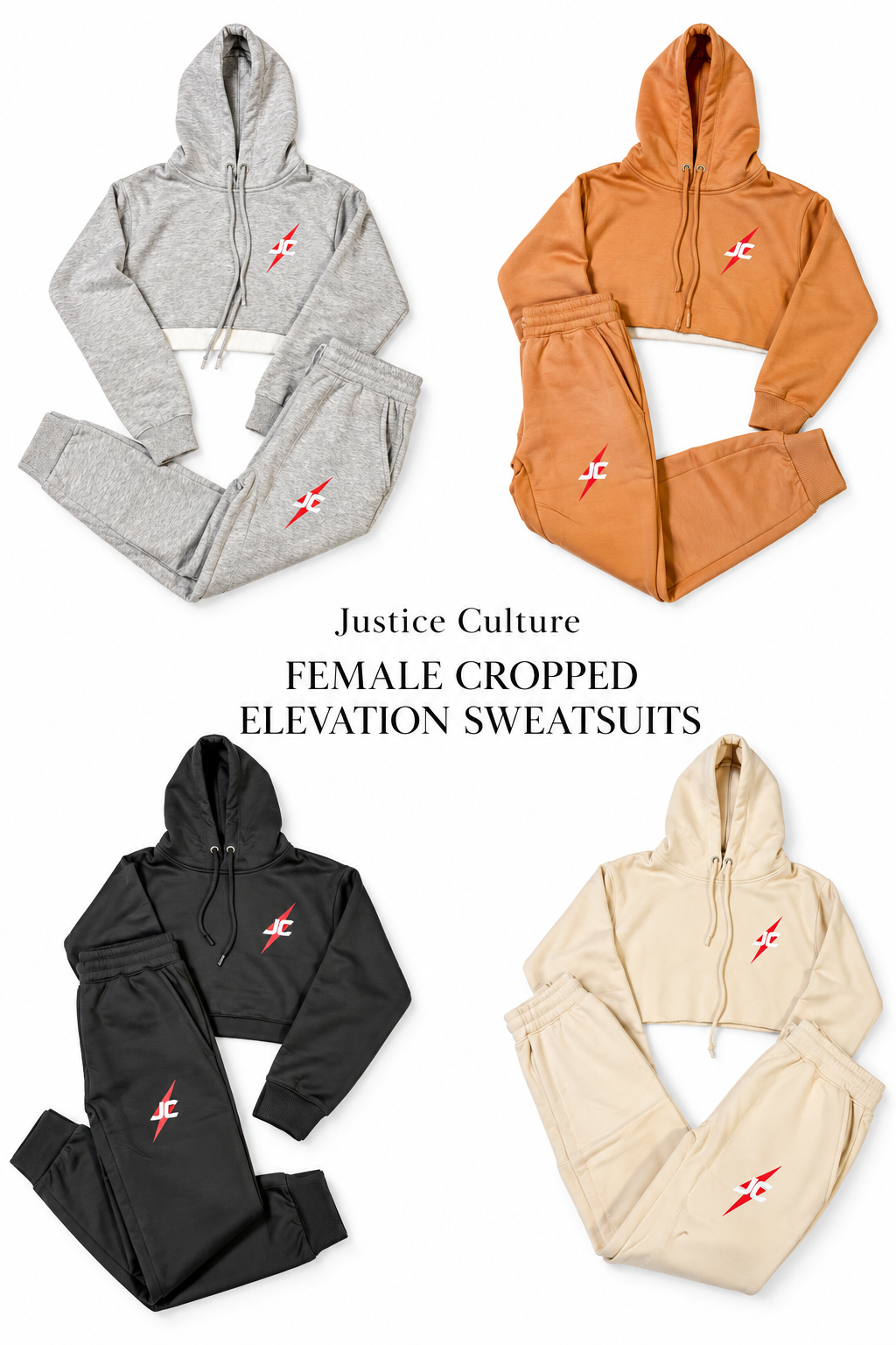 ⚡️JC ⚡️ FEMALE CROPPED SWEATSUITS