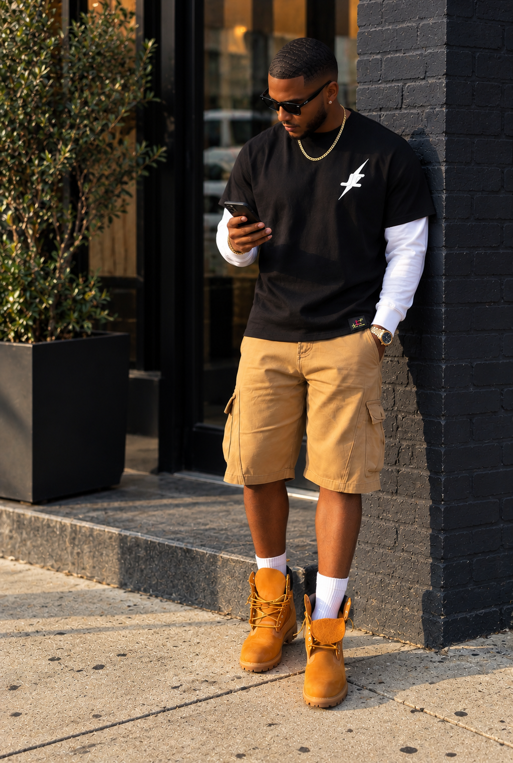 “PERSPECTIVE” DUAL LAYER LONG SLEEVE TEE
