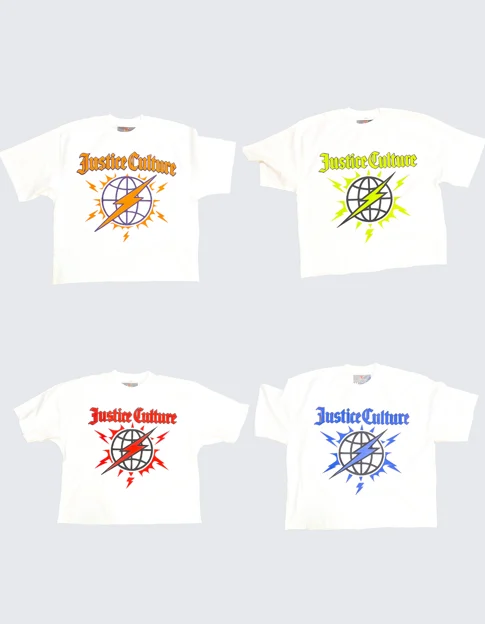 Justice Culture Light Carrier Collection (Raw Edge Oversized Unisex Cropped Fit)