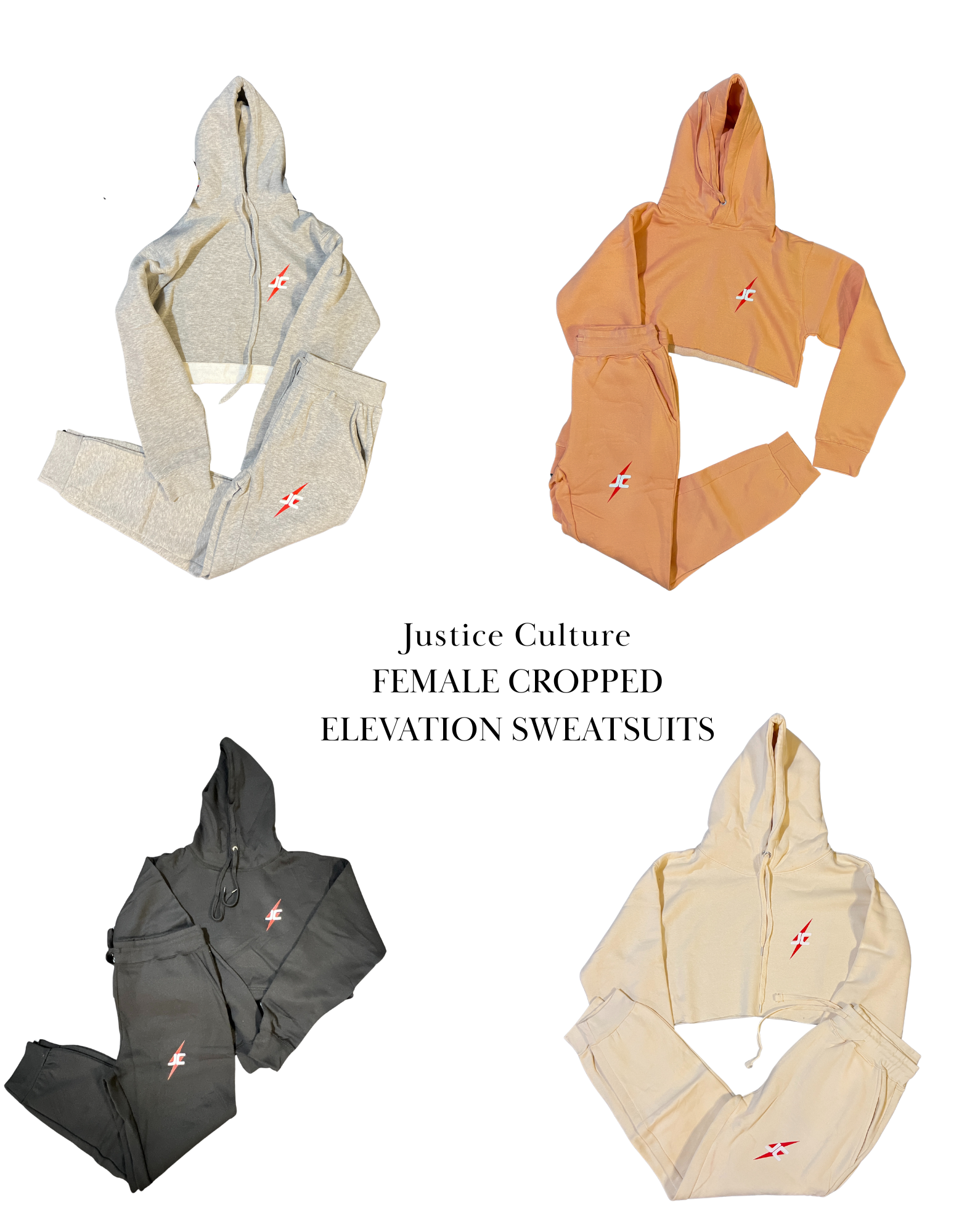 ⚡️JC ⚡️ FEMALE CROPPED SWEATSUITS